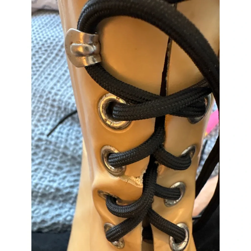 Ilse Jacobsen Hornbaek Women's Rubber Lace-Up Boots,‎ Chic Rain Boots 38/7.5